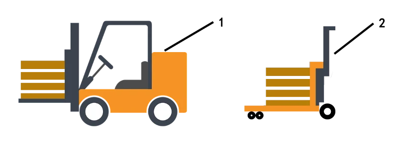 forklift and pallet forklift and pallet